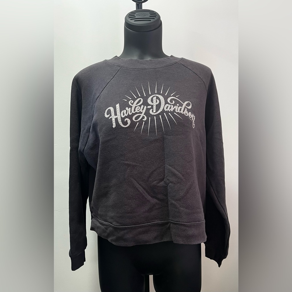 Harley Davison of Tampa Sweater Women's Large Gray Pullover Motorcycle Biker
